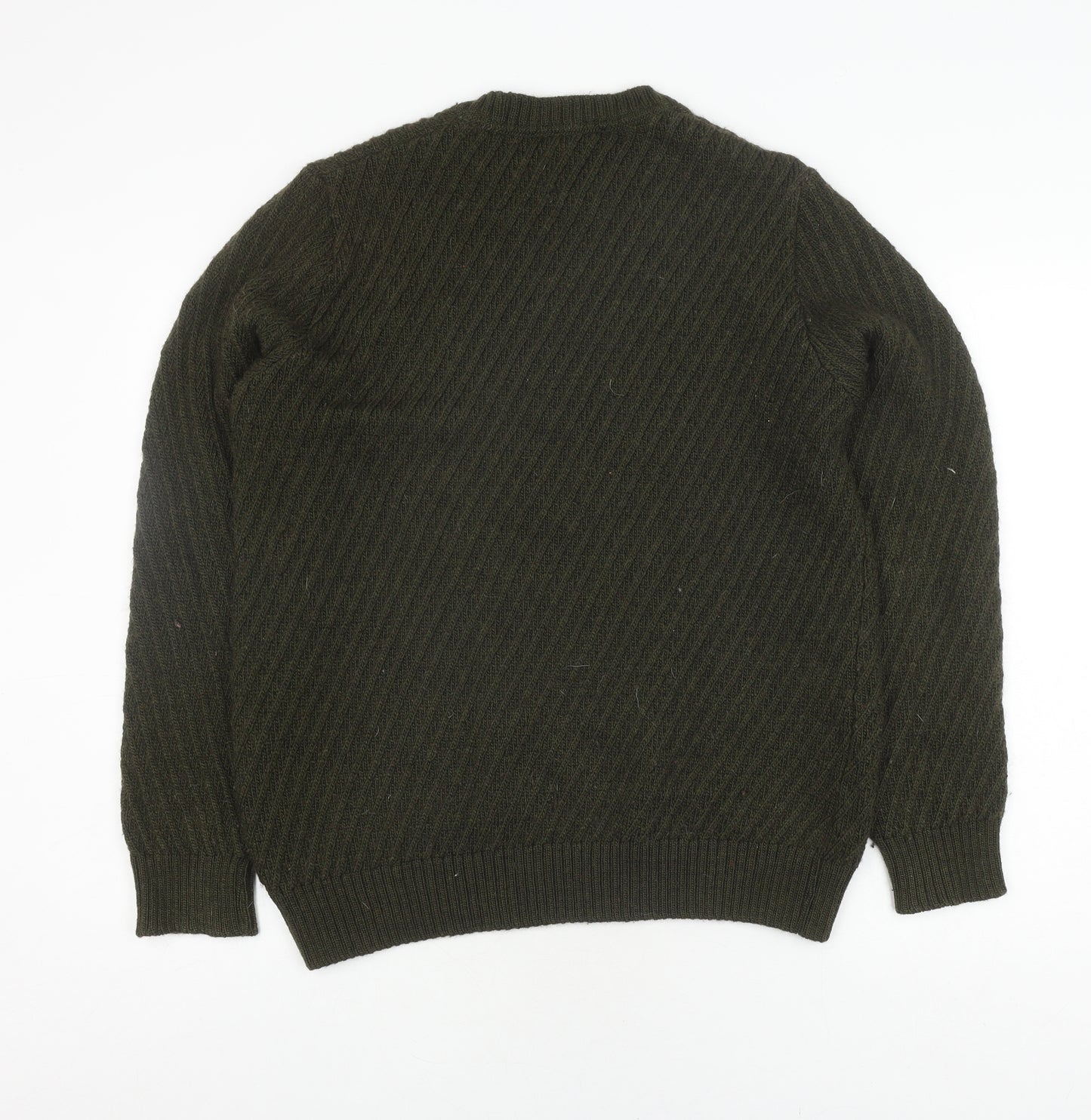 John Lewis & Co. Men’s Green Wool Pullover Jumper - M