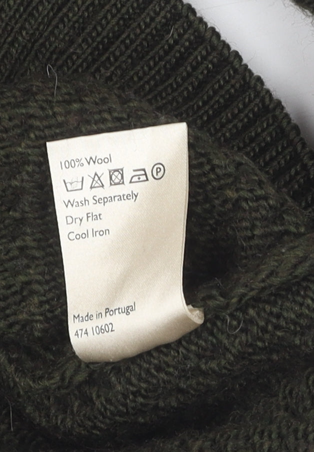 John Lewis & Co. Men’s Green Wool Pullover Jumper - M
