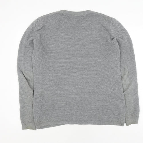 DR DENIM Men's Grey Pullover Jumper - Small, Casual