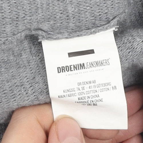 DR DENIM Men's Grey Pullover Jumper - Small, Casual
