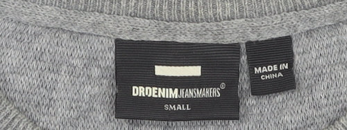 DR DENIM Men's Grey Pullover Jumper - Small, Casual