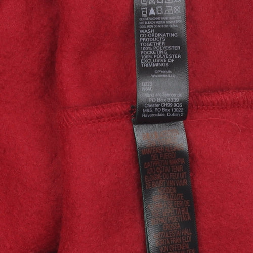 Marks and Spencer Unisex Red Snoopy Hoodie M