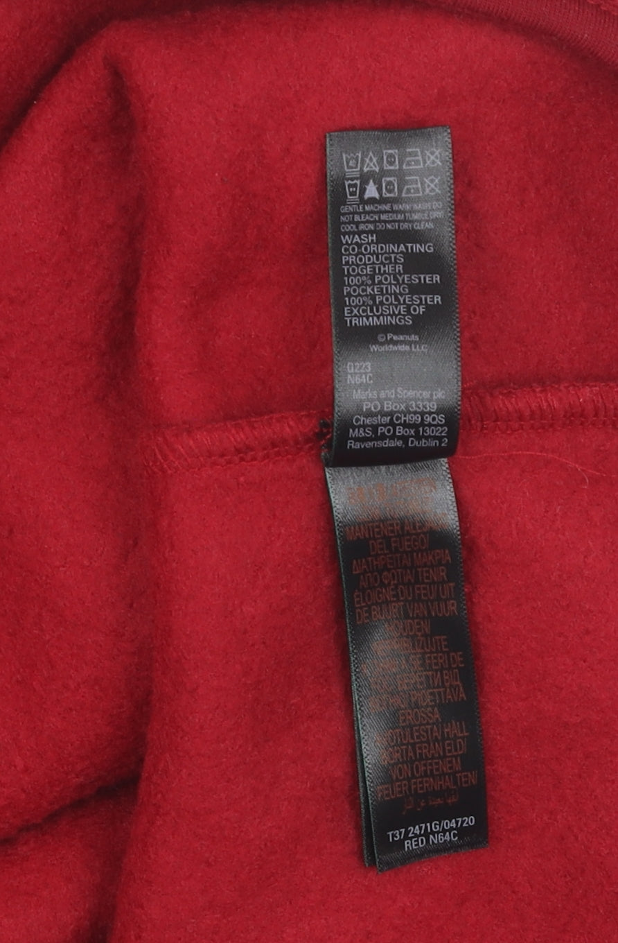 Marks and Spencer Unisex Red Snoopy Hoodie M