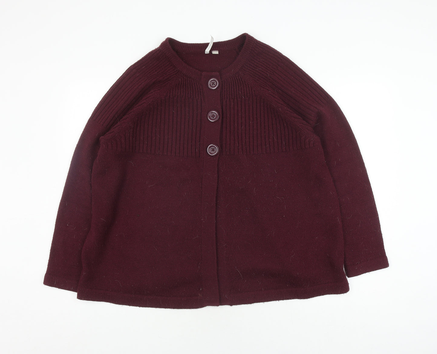 Anthology Women's Red Cardigan Size 20/22 - Casual Knit