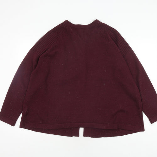 Anthology Women's Red Cardigan Size 20/22 - Casual Knit