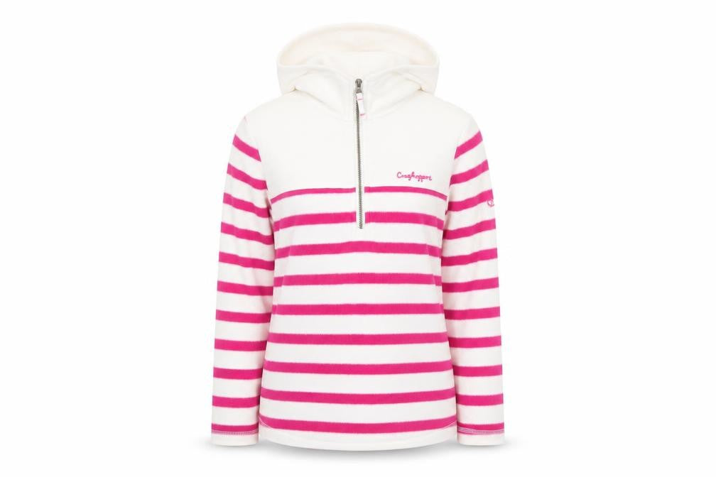 Front view of Craghoppers Women's Striped Pullover Hoodie, size 8