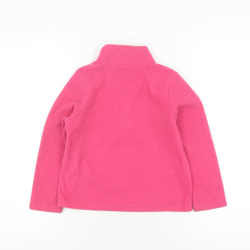 Peter Storm Girls Pink Fleece Hoodie, Zip, 5-6 Years