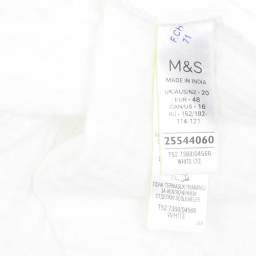 Marks and Spencer Women's White Dress Size 20