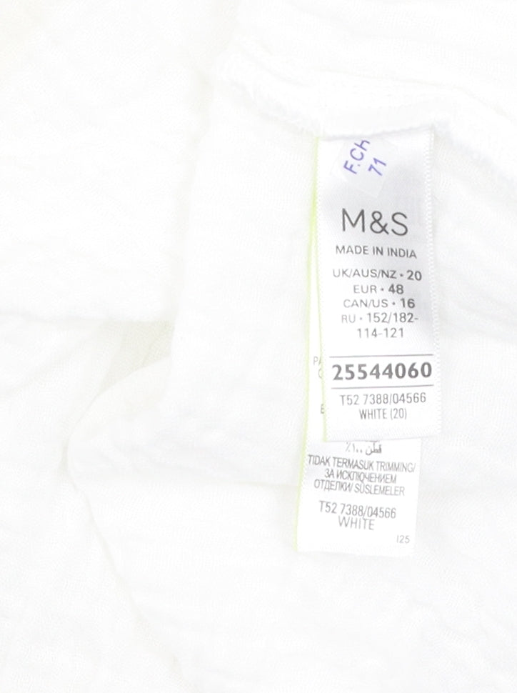 Marks and Spencer Women's White Dress Size 20