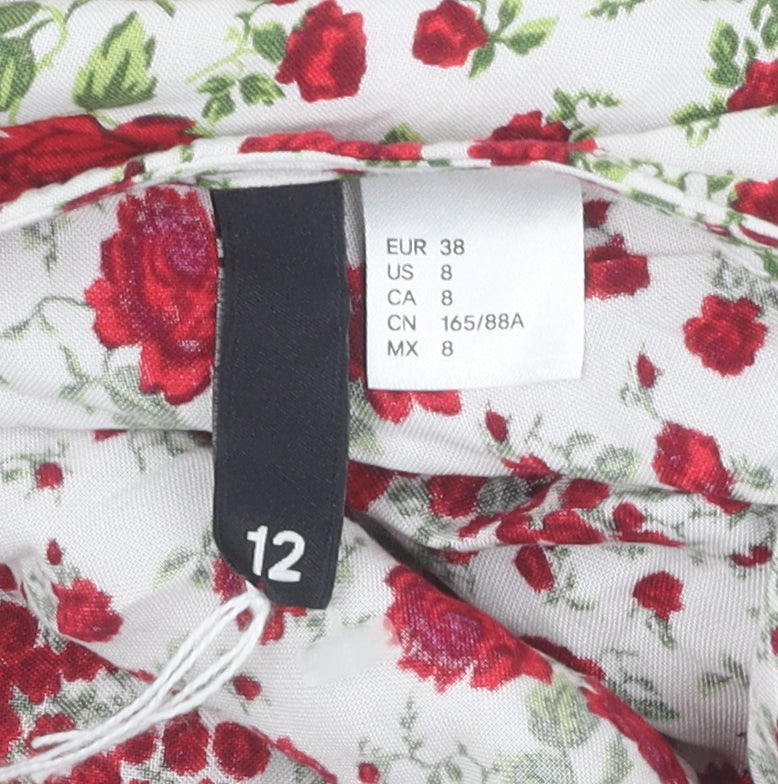 H&M Women's Floral A-Line Dress, Size 12, Summer Ready