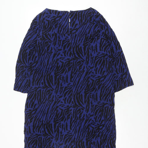 Marks and Spencer Women's Blue Print Dress Size 16