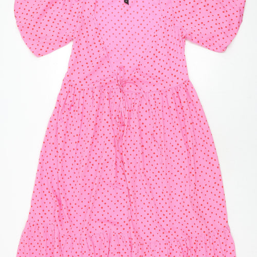 Influence Women's Pink Polka Dot Dress Size 8