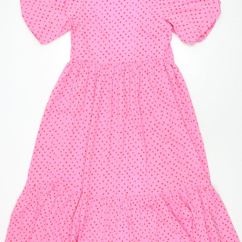 Influence Women's Pink Polka Dot Dress Size 8