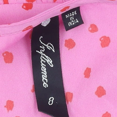 Influence Women's Pink Polka Dot Dress Size 8