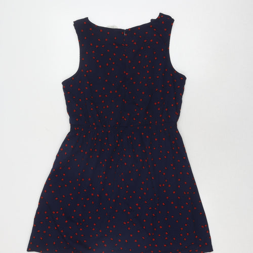 New Look Women’s Blue 12 A-Line Animal Print Dress