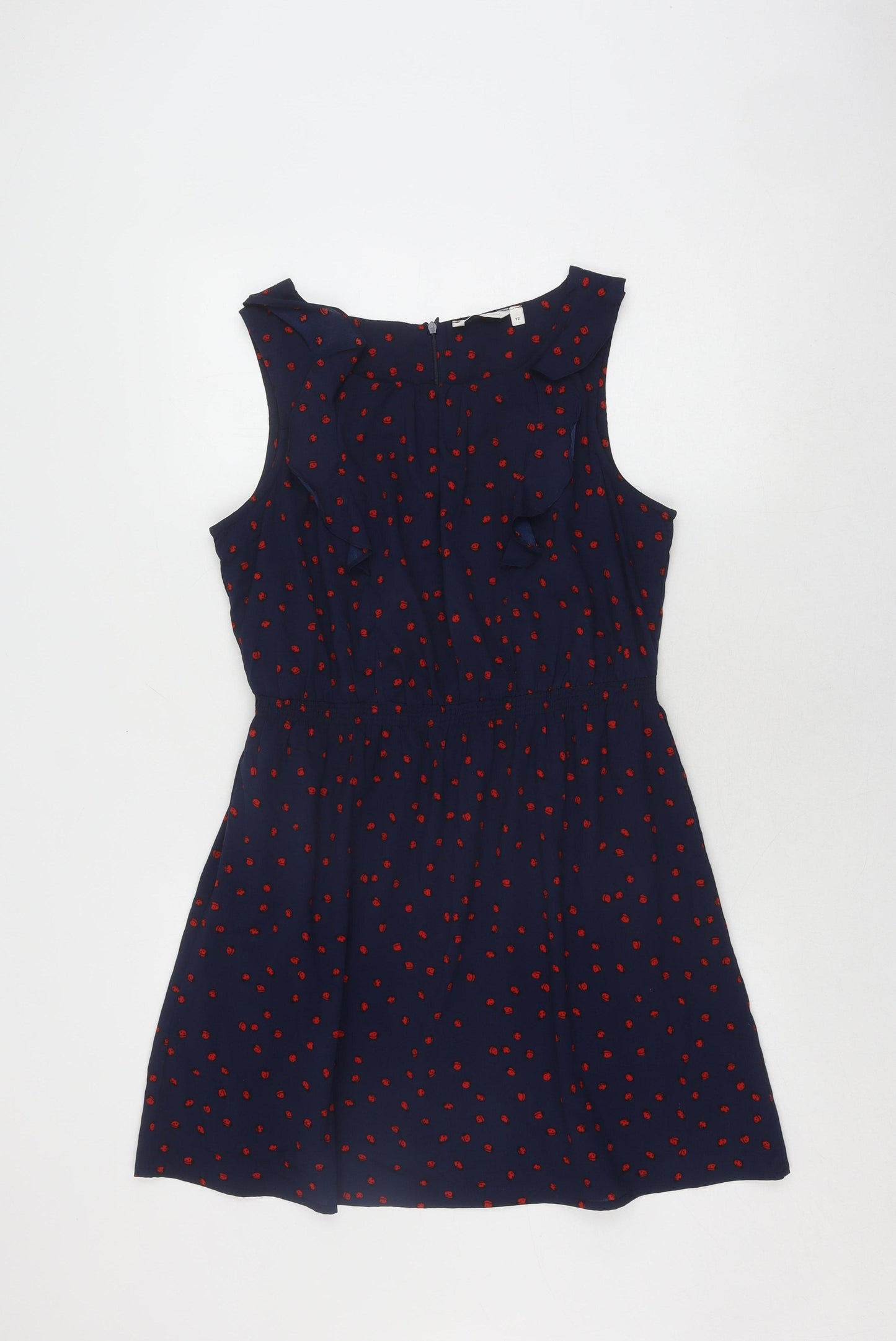 New Look Women’s Blue 12 A-Line Animal Print Dress