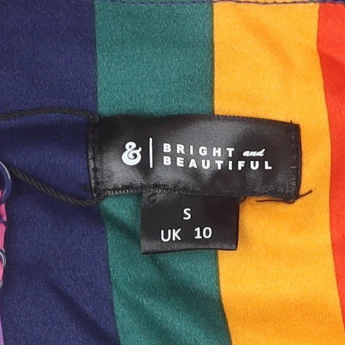 Bright and Beautiful Women's Strappy Multicoloured Dress, Size 10