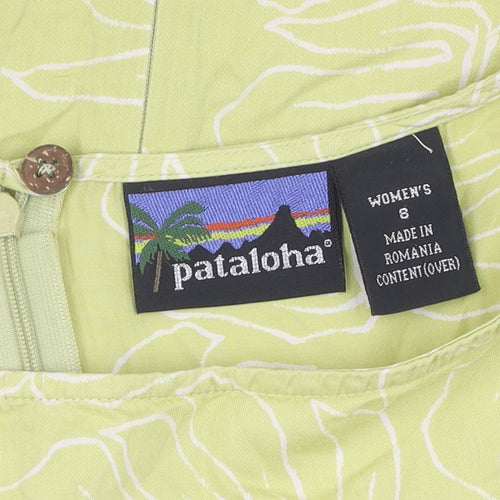 Pataloha Women’s Green Floral Dress, Size 8, Sleeveless