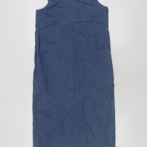 ASOS Denim Pinafore Dress UK 8 Blue Casual