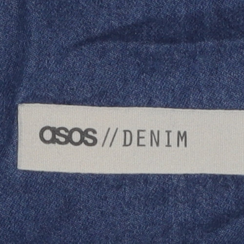 ASOS Denim Pinafore Dress UK 8 Blue Casual