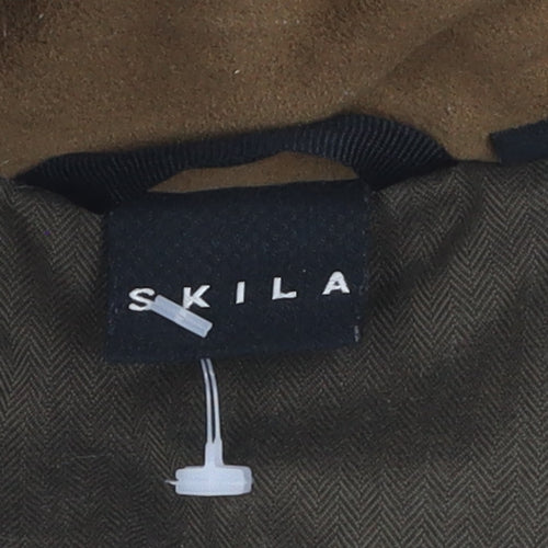 Skila Men's Green Parka Jacket, Regular Fit, Autumn/Winter
