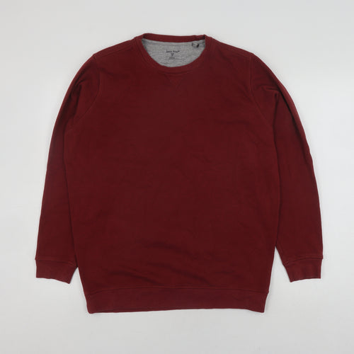 James Pringle Unisex Red Medium Cotton Pullover Sweatshirt
