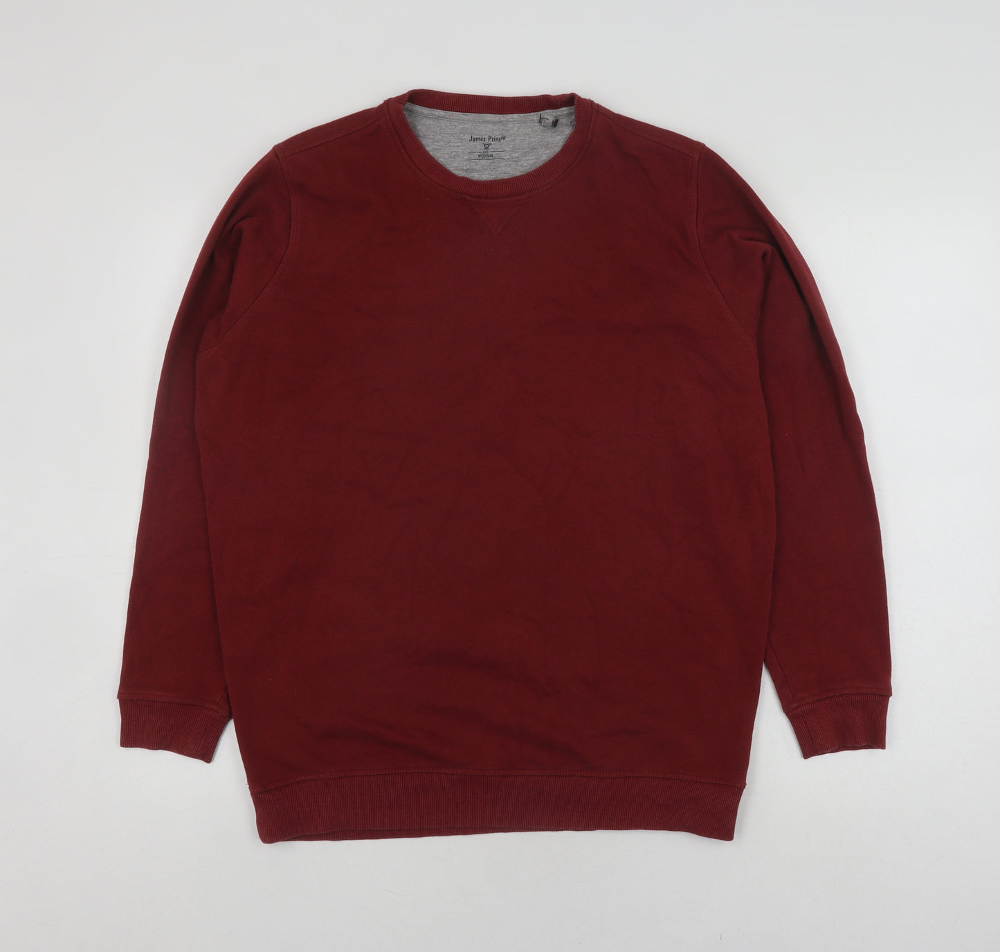 James Pringle Unisex Red Medium Cotton Pullover Sweatshirt