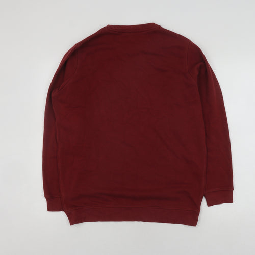 James Pringle Unisex Red Medium Cotton Pullover Sweatshirt
