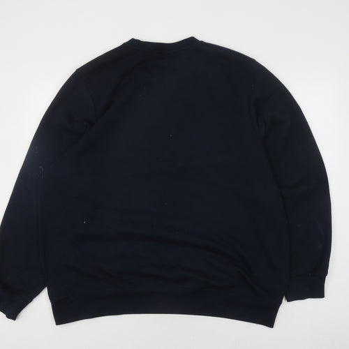 Slazenger Men's Black Crew Neck Pullover Sweatshirt 2XL