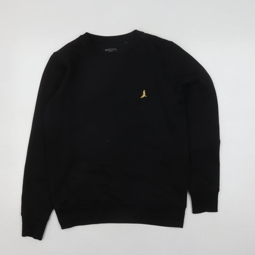 Brave Soul Men's Black Pullover Sweatshirt S Logo