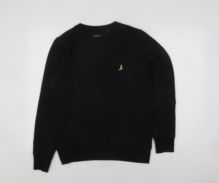 Brave Soul Men's Black Pullover Sweatshirt S Logo