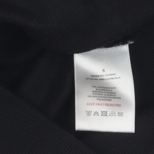 Brave Soul Men's Black Pullover Sweatshirt S Logo