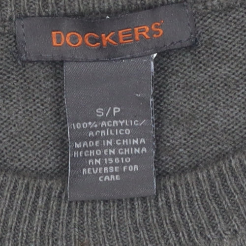 Dockers Men's Green Argyle Pullover Jumper
