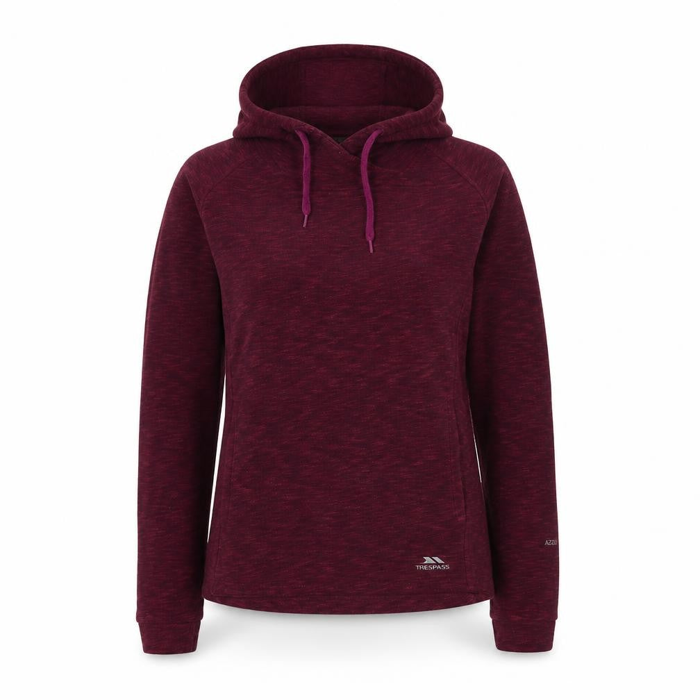 Front view of Trespass Women's Red Pullover Hoodie M