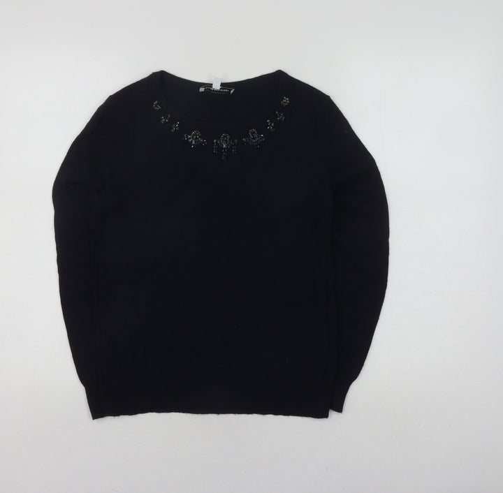 Fenn Wright Manson Women's Black Beaded Pullover, S