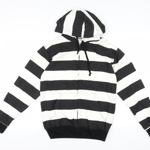 Stars & Stripes Men's Black & White Striped Hoodie S