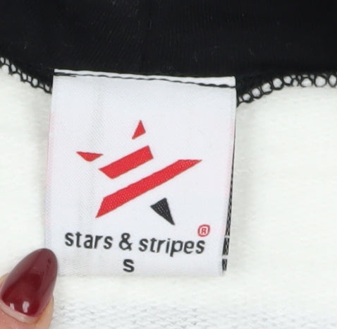 Stars & Stripes Men's Black & White Striped Hoodie S