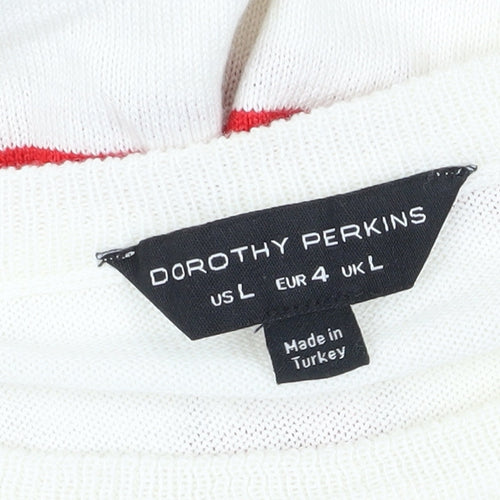 Dorothy Perkins Women's Red Striped Shift Dress L