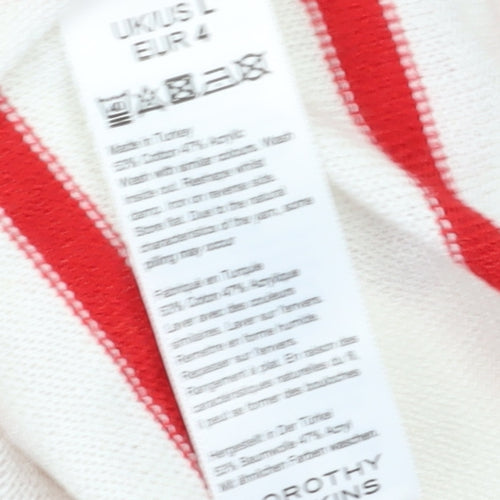 Dorothy Perkins Women's Red Striped Shift Dress L