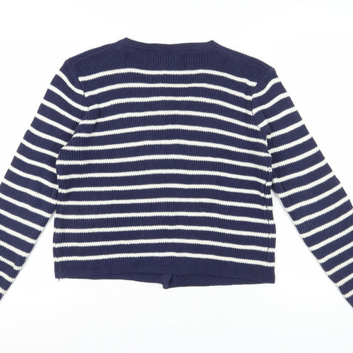 Misskoo Women's Blue Striped Cardigan M