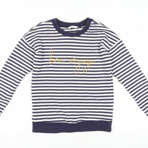 Next Women's Multicoloured Striped Pullover Sweatshirt Size 6