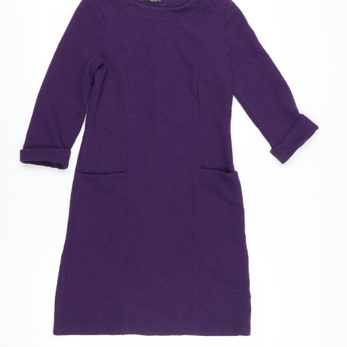 Roman Women's Purple Knit Dress Size 10