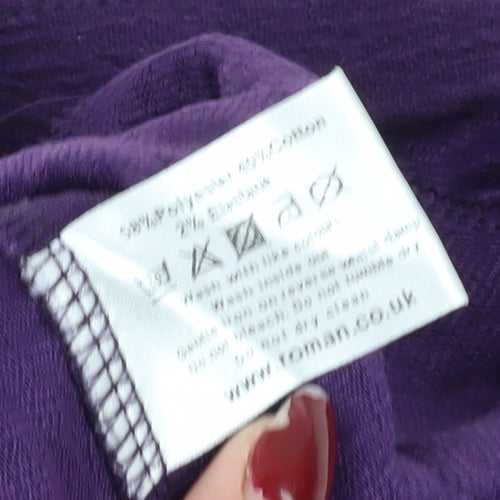 Roman Women's Purple Knit Dress Size 10