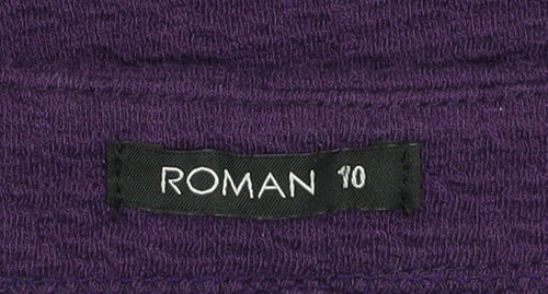 Roman Women's Purple Knit Dress Size 10