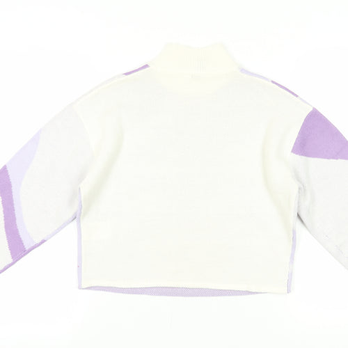 H&M Women's Multicoloured High Neck Pullover Jumper XS