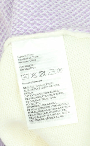 H&M Women's Multicoloured High Neck Pullover Jumper XS