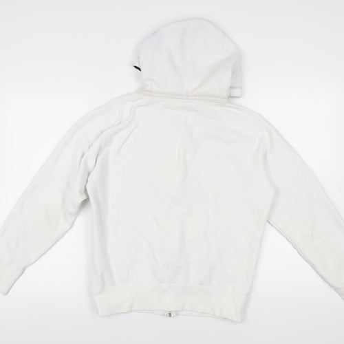 Fox Unisex Adults White Full Zip Hoodie M