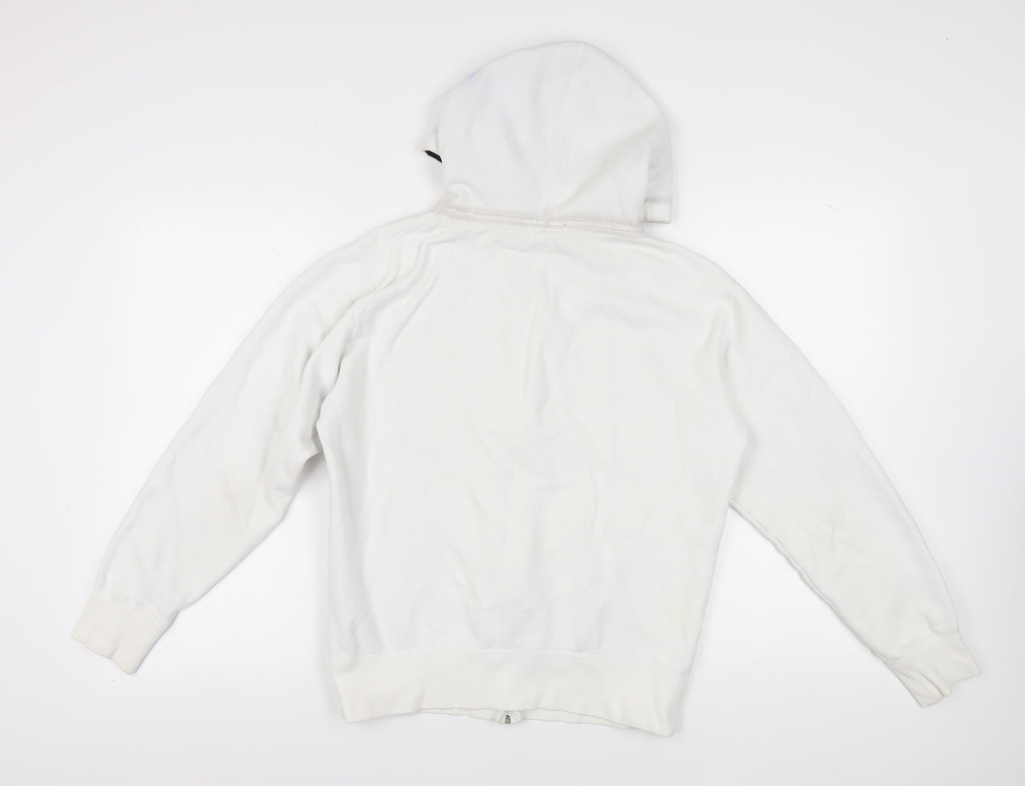Fox Unisex Adults White Full Zip Hoodie M