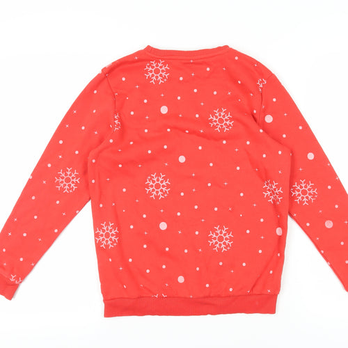 Pokemon Girls Red Pikachu Christmas Sweatshirt 11-12 Years