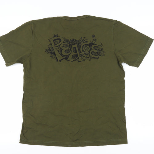T-Street Unisex Green Short Sleeve T-Shirt L